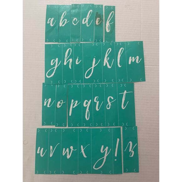 Chalk Couture Upper Lower Case Brush Front Transfers - Picture 4 of 4